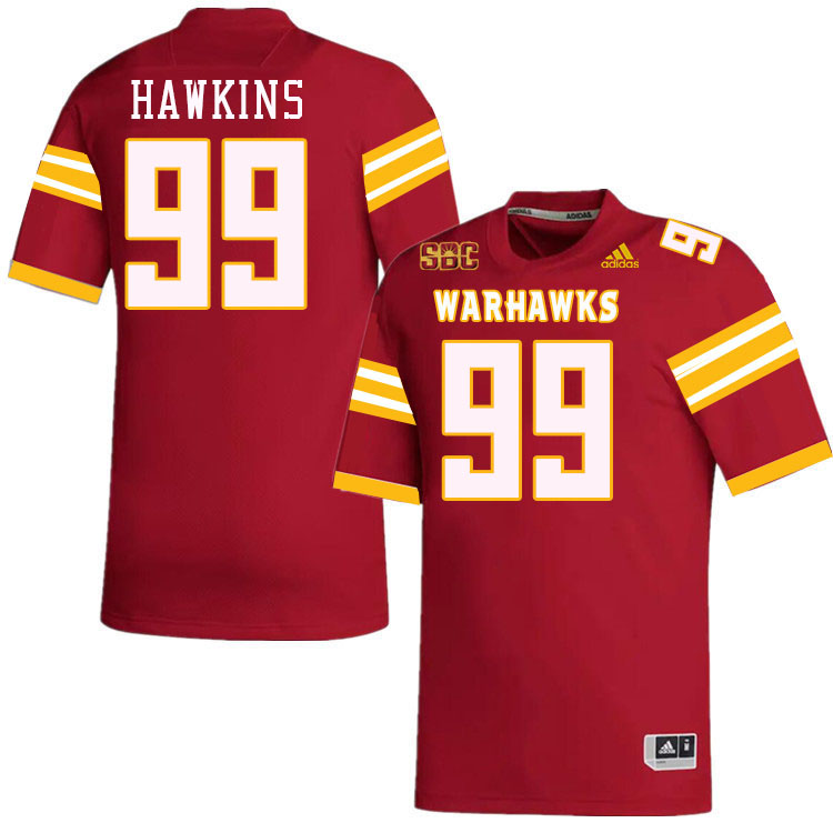 #99 Immanuel Hawkins Louisiana-Monroe Warhawks College Football Jerseys Stitched-Red